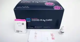 cartão teste do teste de antígeno para Covid-19